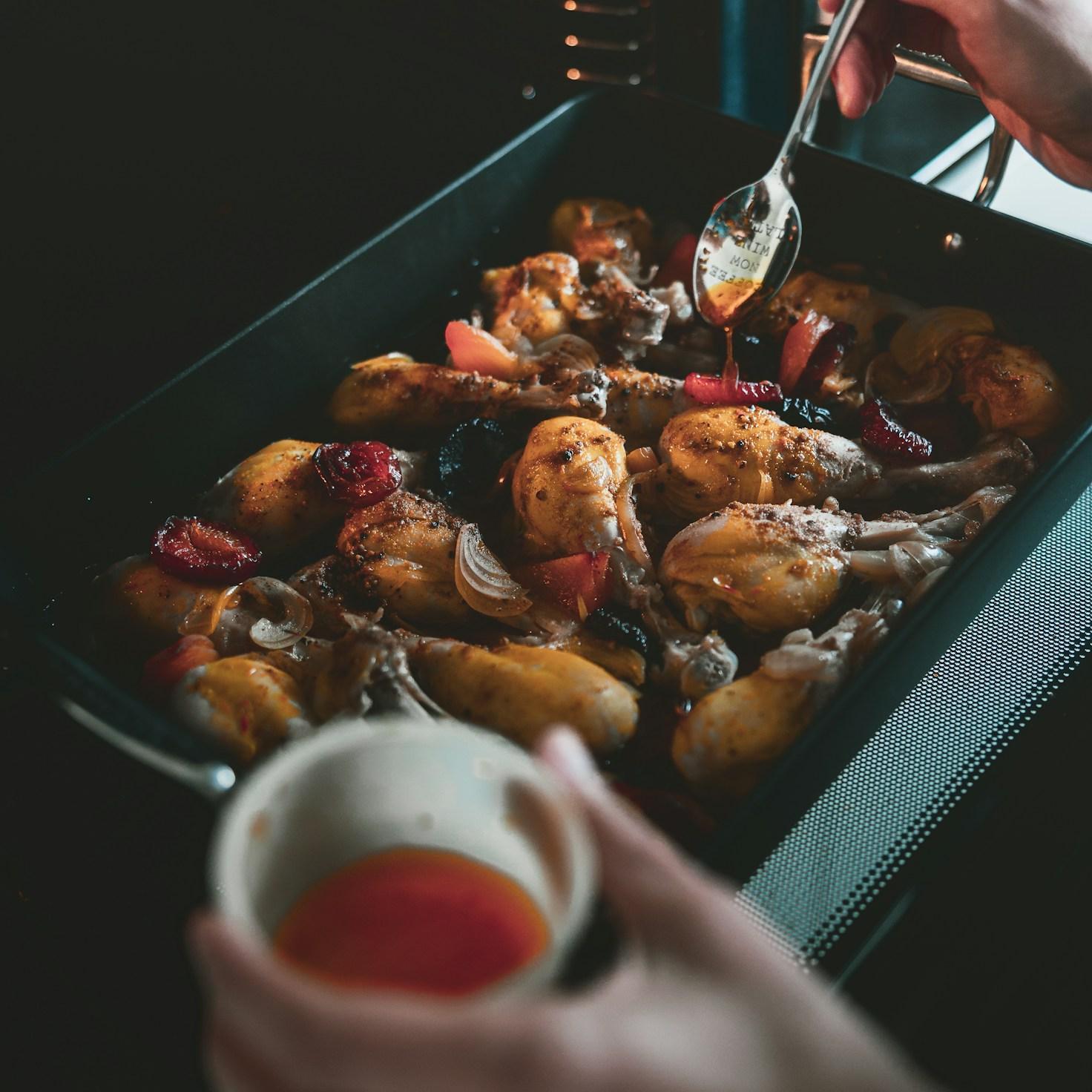 Quick weeknight dinner prepared in a home kitchen